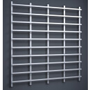 PLANTANOVA - UK Systemschiene Vertikal Aluminium 40x40x2/1950mm - vorkonfiguriert für 10 U-Schienen 15x15x30