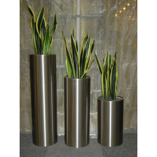 AMBIENTE-Edelstahlvase RU 25/h43cm (PT22)